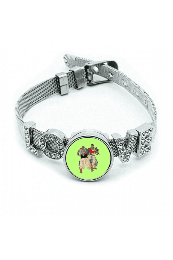 Inner Mongolia Wrestling Competition Bracelet Wristband Crystal Love Adjustable Bangle