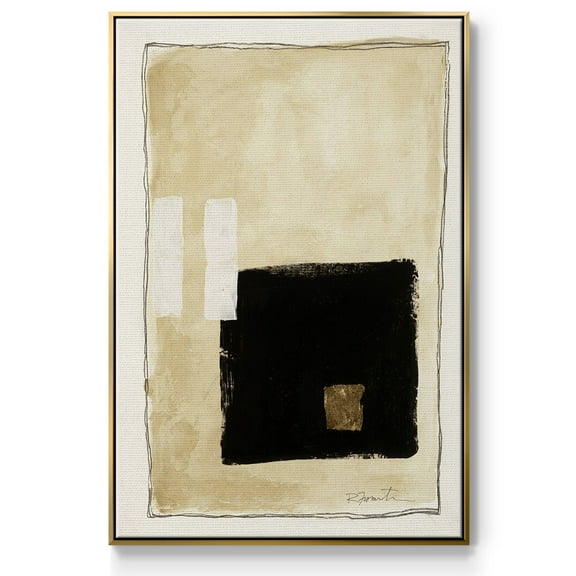 Inner Musing I Framed Premium Gallery Wrapped Canvas - Ready to Hang - 17 x 25 - Gold Floating Frame