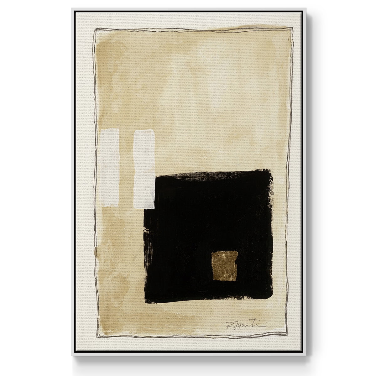 Inner Musing I Framed Premium Gallery Wrapped Canvas - Ready to Hang - 17 x 25 - White Floating Frame