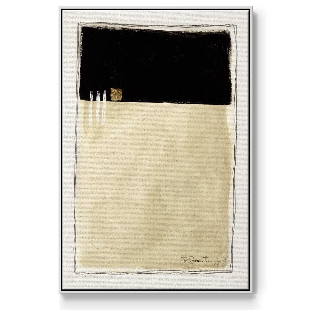 Inner Musing II Framed Premium Gallery Wrapped Canvas - Ready to Hang - 25 x 37 - White Floating Frame