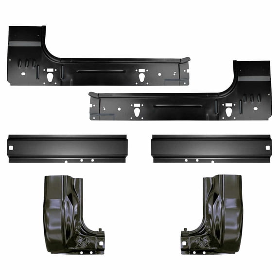 Inner and Outer Rocker panel with Cab Corner Kit - 6 Pcs. Fits 99-16 Ford F250 Pickup Regular Cab, 99-16 Ford F350 Pickup Regular Cab and fits more vehicles listed below.