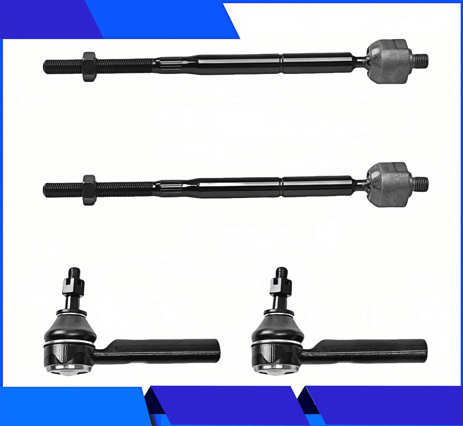 PartsW 6-Piece Inner & Outer Tie Rod End Set – Fits Town & Country, Caravan, Voyager