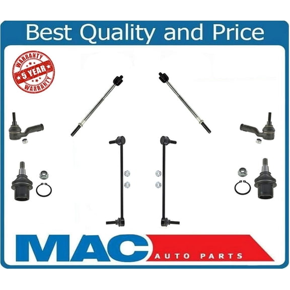 Inner/Outer Tie Rods Front Links & Lower Ball Joints For 06-13 Range Rover Sport