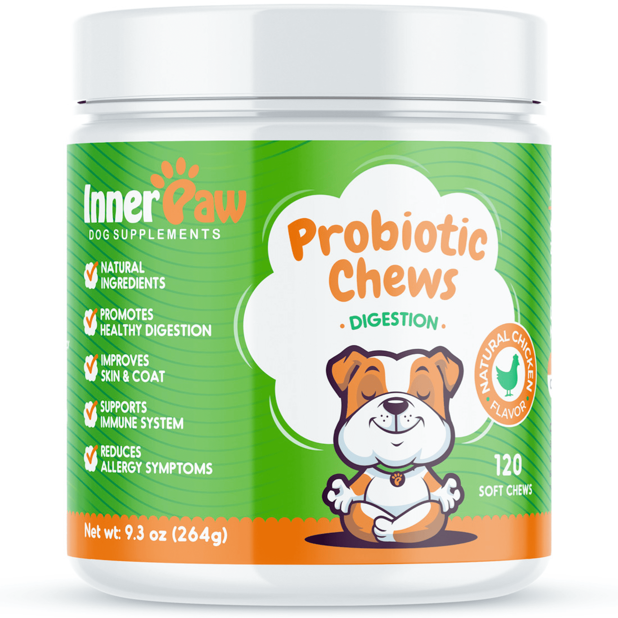 Inner Paw Probiotic Chews for Dogs Digestive Enzymes Diarrhea Bad