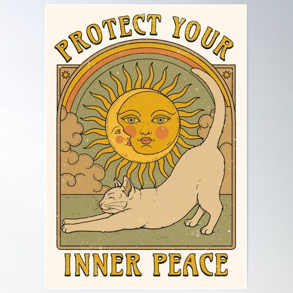 Inner Peace Poster Wall Art, Modern Wall Decor For Living Room Bedroom, 8x12 UNFRAMED