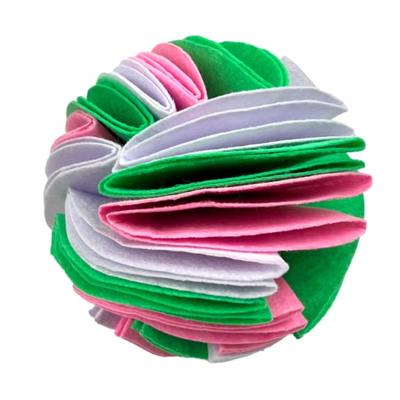 Inner Roll Sniffing Ball Pet Dog Intelligence Training Toy Interactive Plush Bubble Rubber Ball for Scent Training 5.9 Inch Diameter Small Size Puzzle Activity Toy