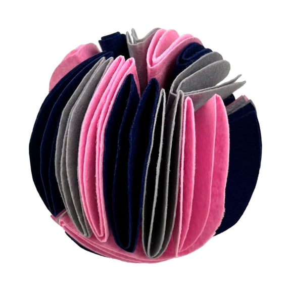 Inner Roll Sniffing Ball Pet Dog Intelligence Training Toy Interactive Plush Bubble Rubber Ball for Scent Training 7.9 Inch Diameter Large Size Puzzle Activity Toy
