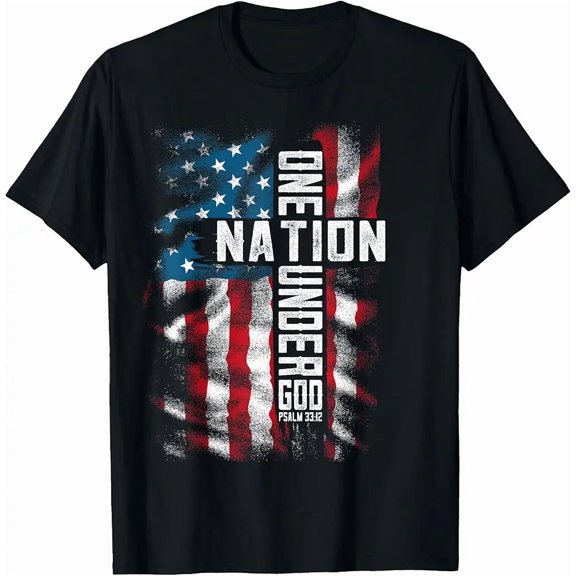 Inner Strength and Freedom Bible Verse Patriotic July Fourth Theme Unisex T-Shirt, up to size 5XL