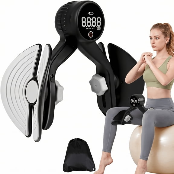 Inner Thigh Exerciser - Pelvic Floor Muscle Trainer, Portable Kegel System Exerciser with Counter, 4 Levels of Drag Adjustable Bag, Thigh Toner Workout Equipment for Women And Men, Butt, Arm, And Leg
