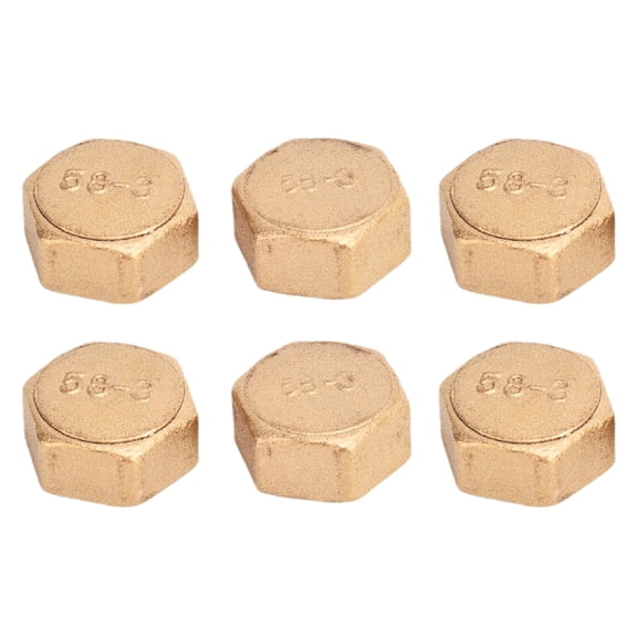 Inner Threaded Pipe End Covers Brass Threaded End Seals Corrosion Resistant Caps