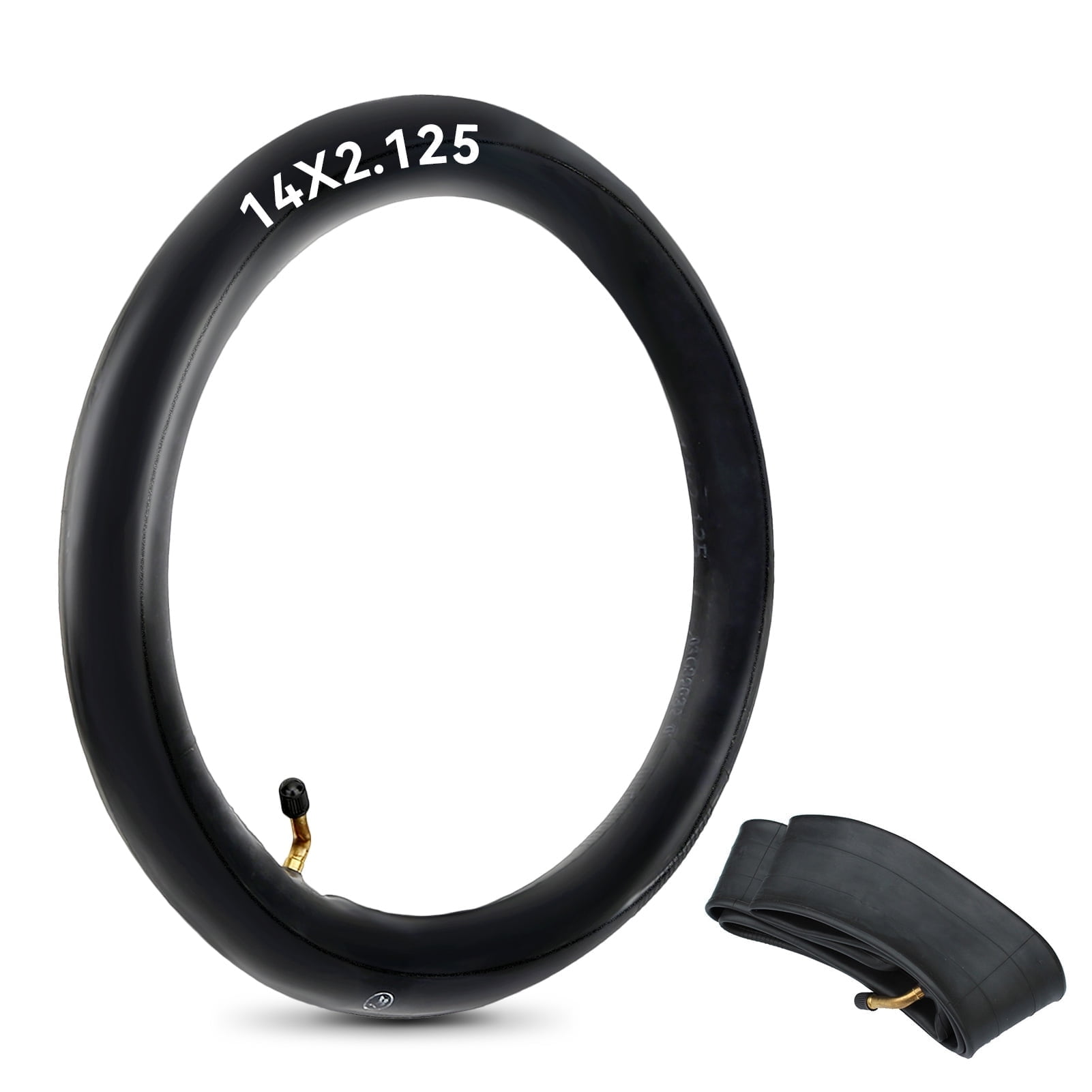 Lot de 2 tubes intérieurs 14 x 2,125, tubes de remplacement pour vélo
