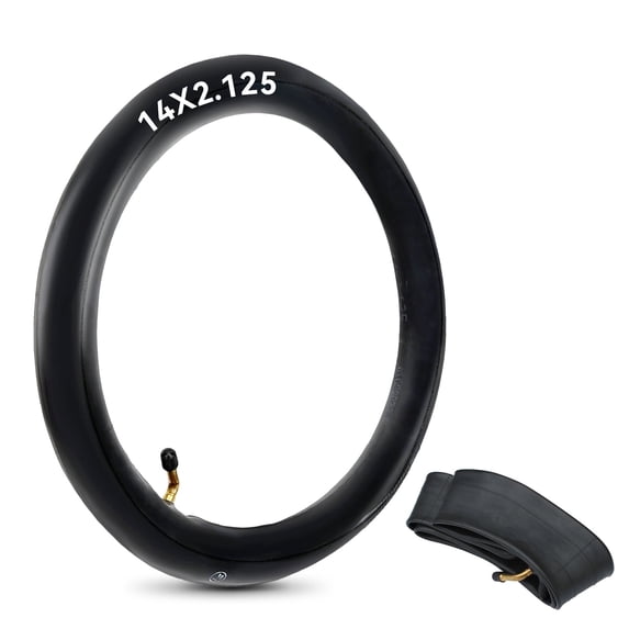 Inner Tube 14 x 2.125, Electric Bike Tire Tube with Angled Valve Stem Electric Scooter E-Bike Inner Tube Replacement
