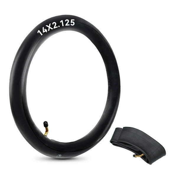 Inner Tube 14 x 2.125, Electric Bike Tire Tube with Angled Valve Stem Electric Scooter E-Bike Inner Tube Replacement