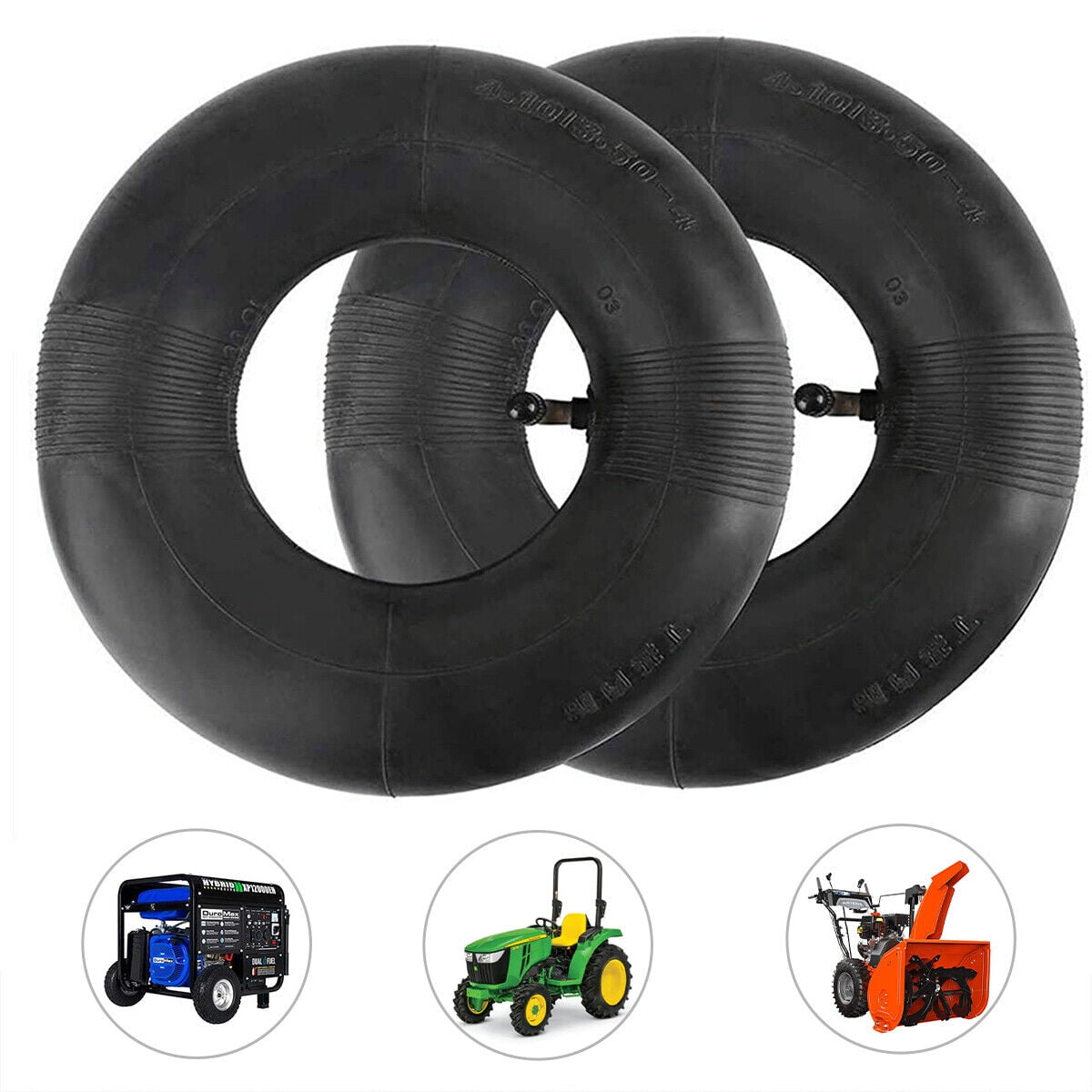 Inner Tube for Hand Truck/ Dolly/ Hand Cart/ Snowblower Tire 2x 4.10 3.