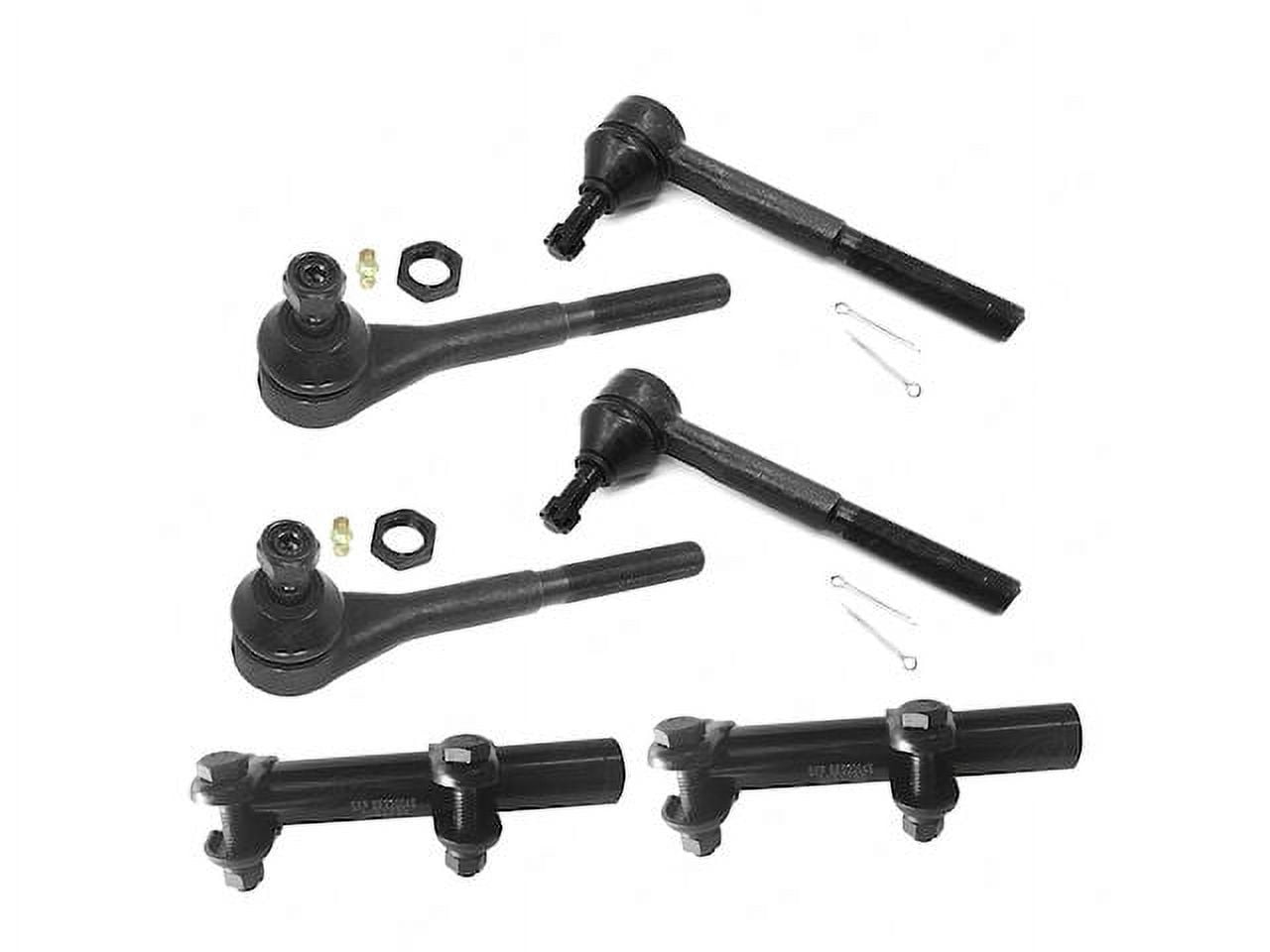 Inner and Outer Tie Rod End Kit - 6 Piece - Compatible with 1988 - 1999 Chevy K1500 1989 1990 1991 1992 1993 1994 1995 1996 1997 1998