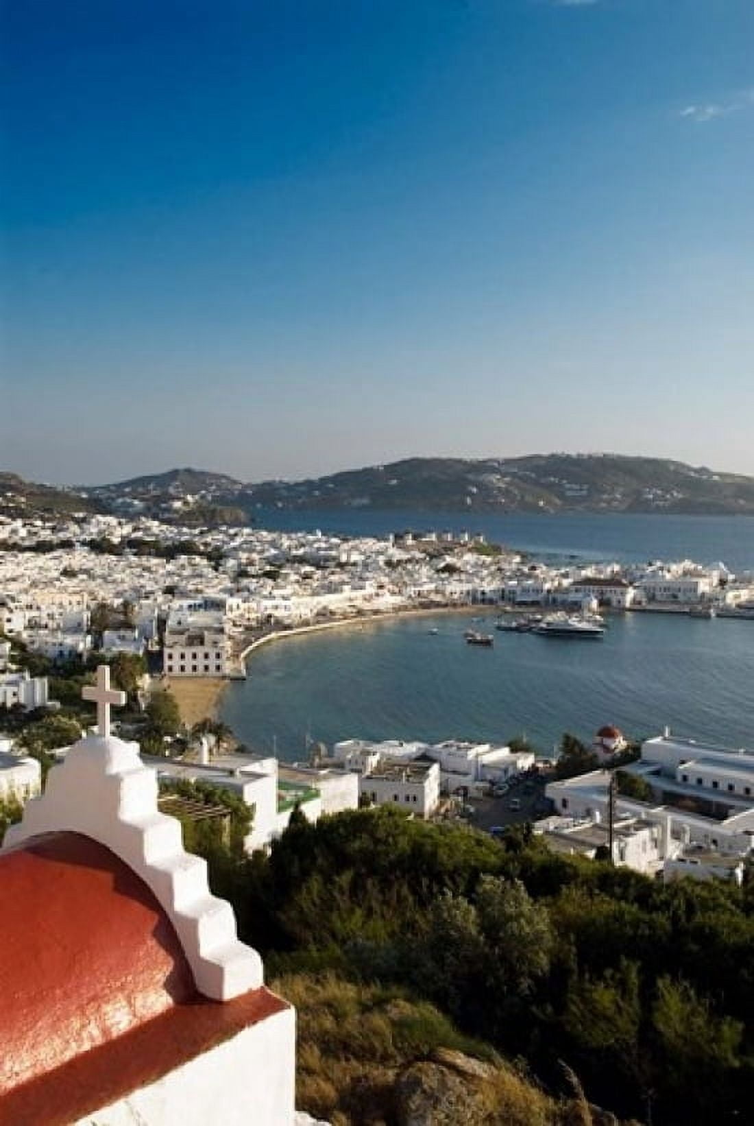 Inner harbor of Mykonos Chora Mykonos Greece Canvas Art - David Noyes DanitaDelimont (24 x 36)
