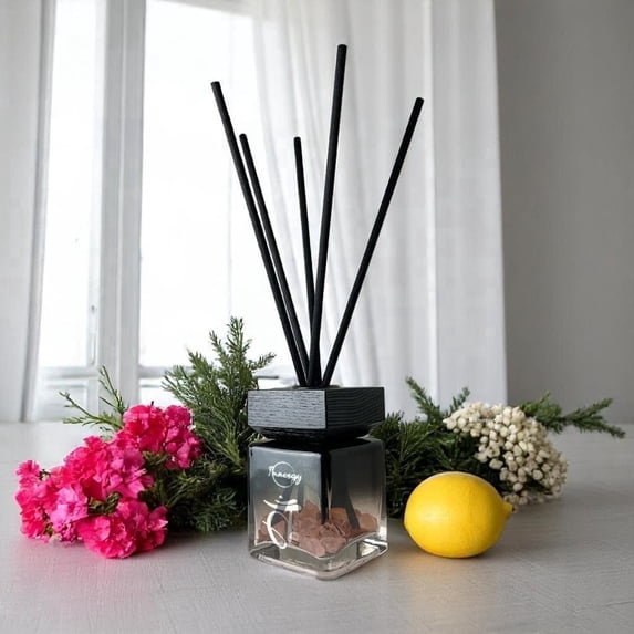 Innergy Sacral Chakra Crystal-Infused Reed Diffuser – 100ml Aromatherapy Essential Oil Diffuser for Home – Long-Lasting Scent, Natural Crystal Energy for Relaxation & Balance