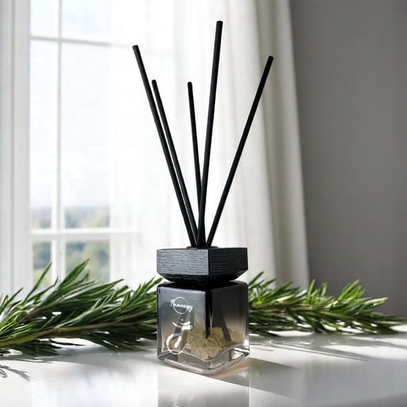 Innergy Solar Plexus Chakra Crystal-Infused Reed Diffuser – 100ml Aromatherapy Essential Oil Diffuser for Home – Long-Lasting Scent, Natural Crystal Energy for Relaxation & Balance