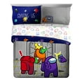 thumbnail image 1 of Innersloth Among Us Grey 7 Piece Full Bed Set w/ Sham, 100% Microfiber, 1 of 7