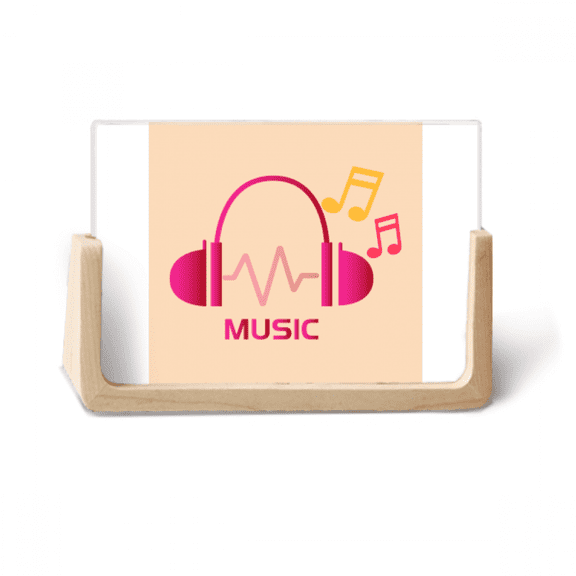 Innervation Musical Headset Photo Wooden Photo Frame Tabletop Display