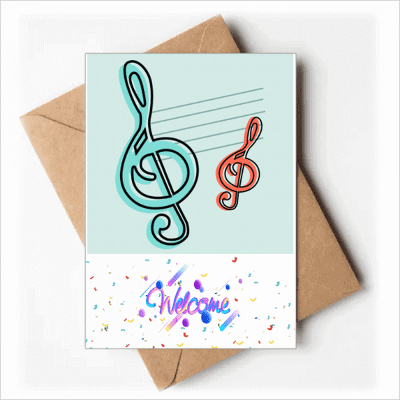 Innervation Musical Mark Welcome Back Greeting Cards Envelopes Blank