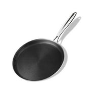 Innerwell 11'' Stainless Stee Nonstick Crepe Panl Honeycomb Coating Flat Skillet Tawa Dosa Tortilla Pan PFOA-Free,Omelet Pan with All Stove Tops Available