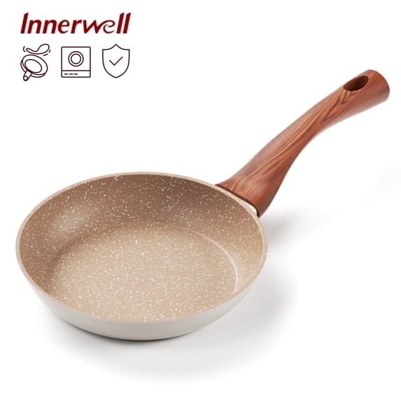 Innerwell 8-Inch Nonstick Granitic Frying Pan with Ergonomic Bakelite Handle