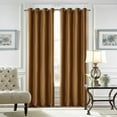 thumbnail image 1 of Innerwin 1-Piece Velvet Grommet Blackout Window Curtain For Bedroom Thermal Insulated Window Drape Plain Solid Color Room Darkening Curtain Light Brown W:42"xL:63", 1 of 1
