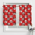 thumbnail image 1 of Innerwin Christmas Rod Pocket Short Window Curtain Kitchen Valance Cafe Tier Slot Top Window Treatments Style-I 42x63in*2PC, 1 of 3