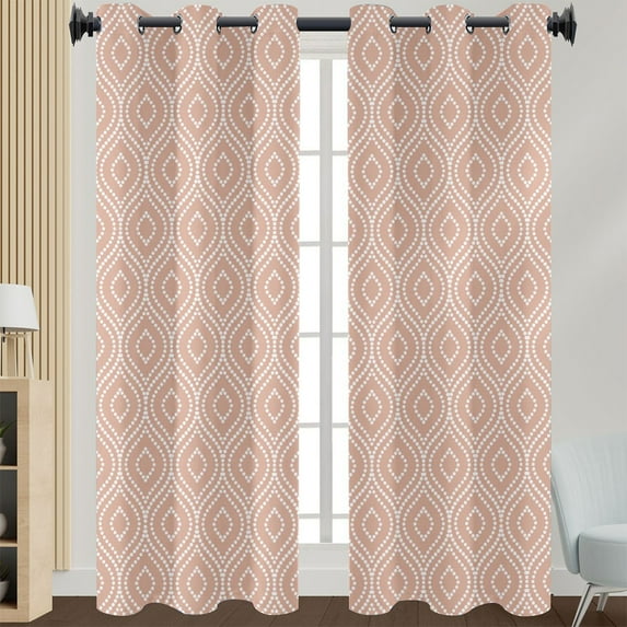 Innerwin Thermal Insulated Blackout Window Drapes Grommet Room Darkening Curtain Floral Printed Window Treatments for Bedroom Living Room Style 3 W:43"x H:63"