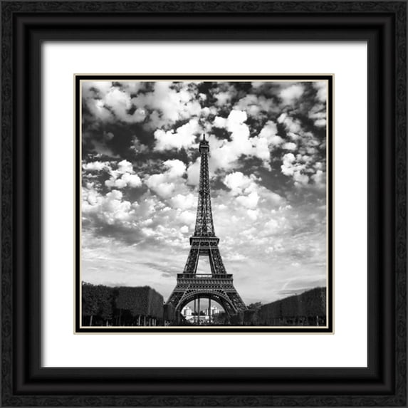 Innes, David 15x15 Black Ornate Wood Framed with Double Matting Museum Art Print Titled - Viewing The Eiffel