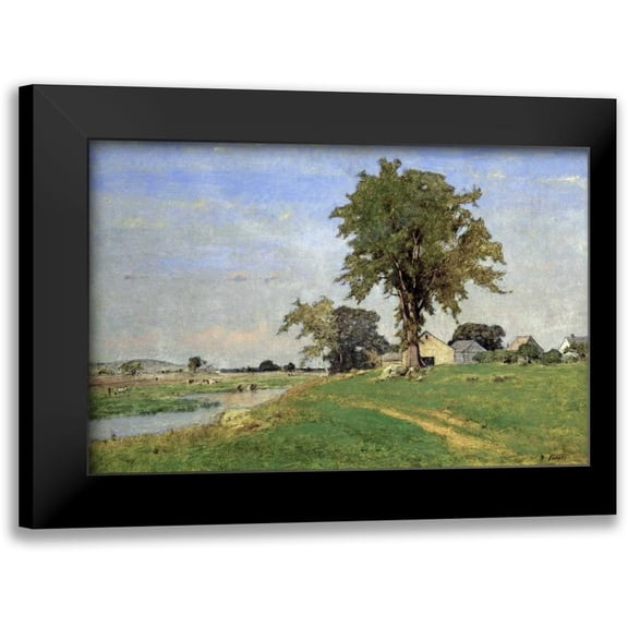 Inness, George 14x11 Black Modern Framed Museum Art Print Titled - Old Elm at Medfield