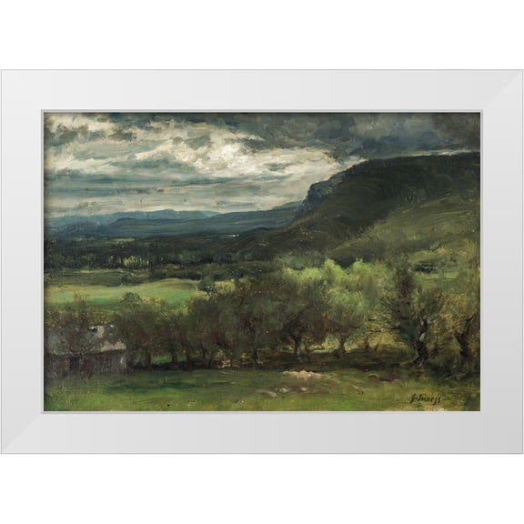 Inness, George 14x11 White Modern Wood Framed Museum Art Print Titled - Montclair New Jersey