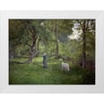 thumbnail image 1 of Inness, George 18x15 White Modern Wood Framed Museum Art Print Titled - Taking a Walk, 1 of 4