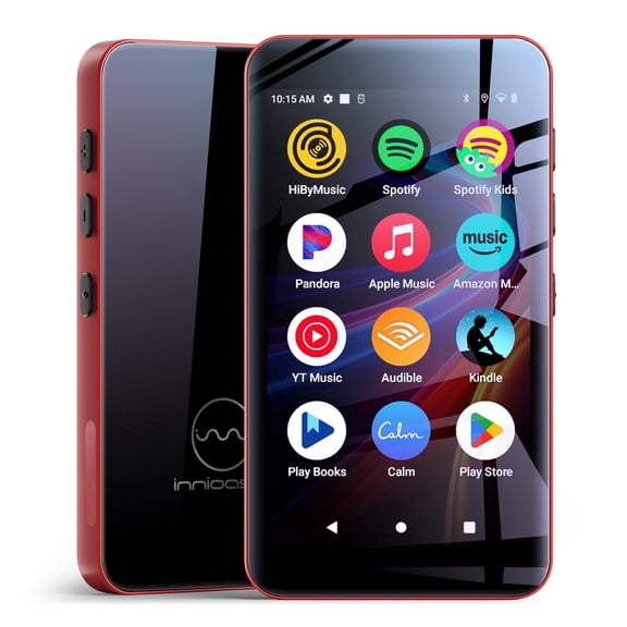 Innioasis 160GB MP3 Player with Bluetooth and WiFi, MP3 Player with Spotify, Spotify Kids, Parental Manager App, 4" MP4 Music Player for Kids (Black Red)