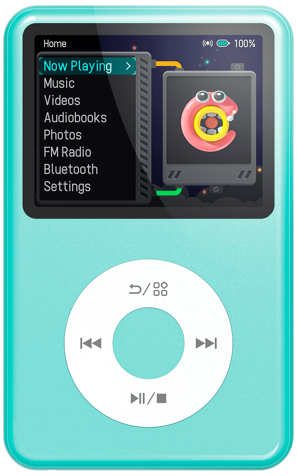 Lecteur MP3 JakeSpecial INNIOASIS 128GB Argent - Avec Bluetooth, Neuf