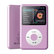 Innioasis Mp3 Player with Bluetooth, 2.4 128GB Portable Mini HiFi Sound Bluetooth Digital Music Player with FM Radio Audiobook and Speaker Built in for Kids Purple