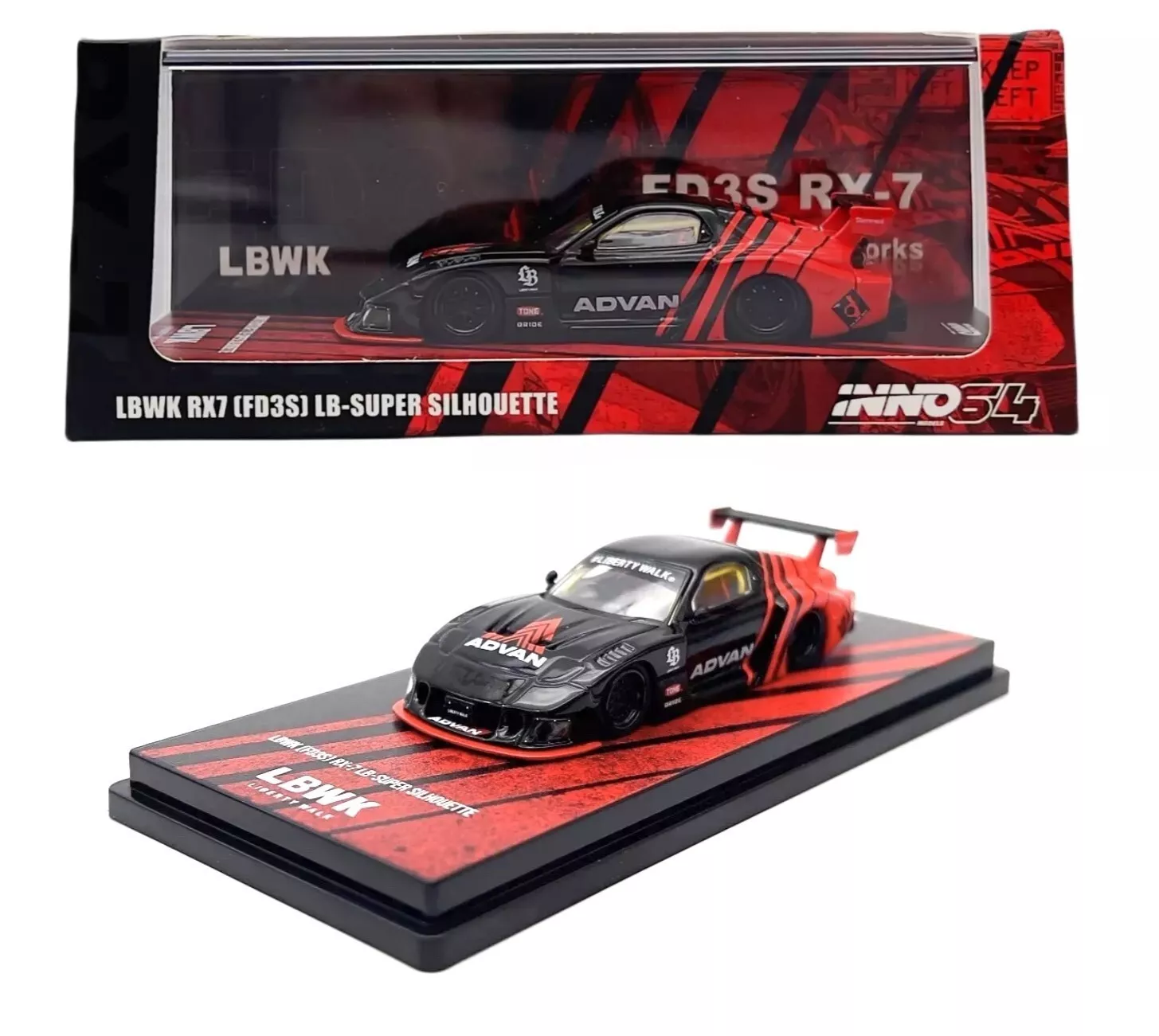 Inno 1:64 LBWK MAZDA RX7 (FD3S) LB-SUPER SILHOUETTE 