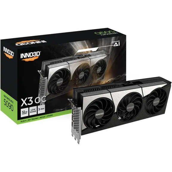 Inno3D RTX 5090 X3 OC 32GB GDDR7 512 Bit PCIe 5.0 x16, HDMI, 3X DP Graphics Card