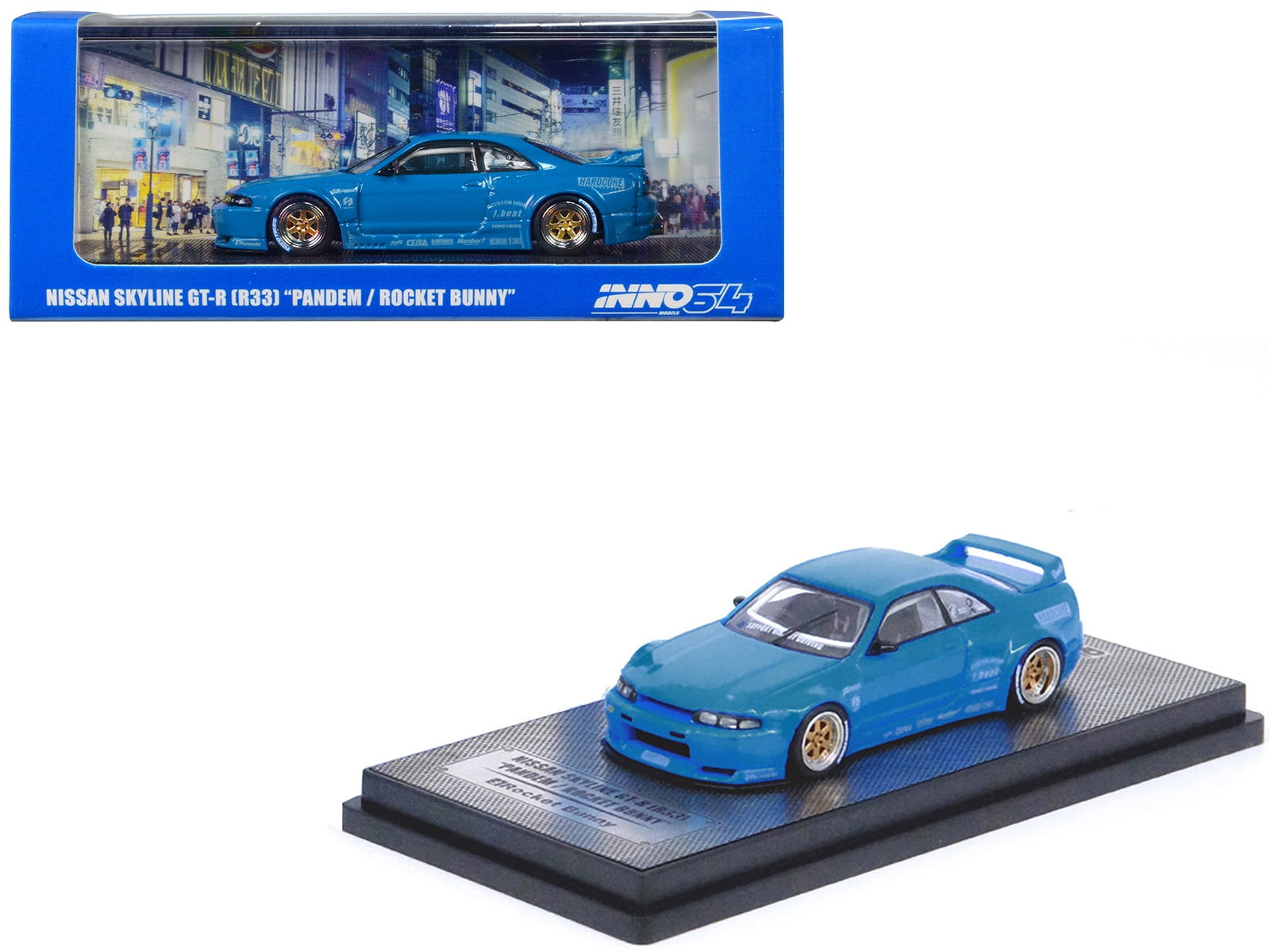 Inno64 Nissan Skyline GT-R (R33) Pandem Rocket Bunny - Blue Inno64 Nissan Skyline GT-R (R33) Pandem Rocket Bunny - Blue