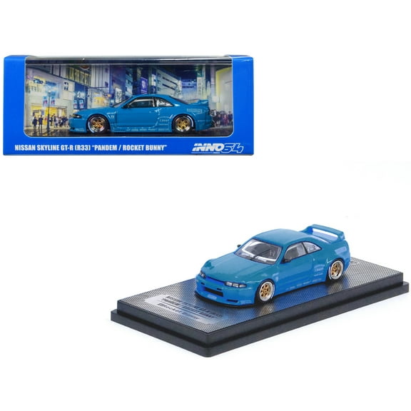 Inno64 Nissan Skyline GT-R (R33) Pandem Rocket Bunny - Blue