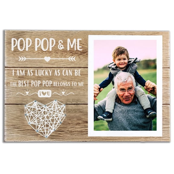 InnoBeta Pop Pop Gifts, Grandpa Gifts from Grandkids, Grandchildren, Grandpa Picture Frame, Present for Birthday, Christmas, Father's Day - for 4" x 6" Photos - Pop Pop & ME A101