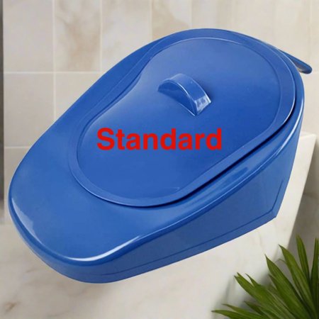 InnoEdge Medical Comfort/Standard Compact Bed Pan - Autoclavable, Portable, 300 lbs Capacity, Blue