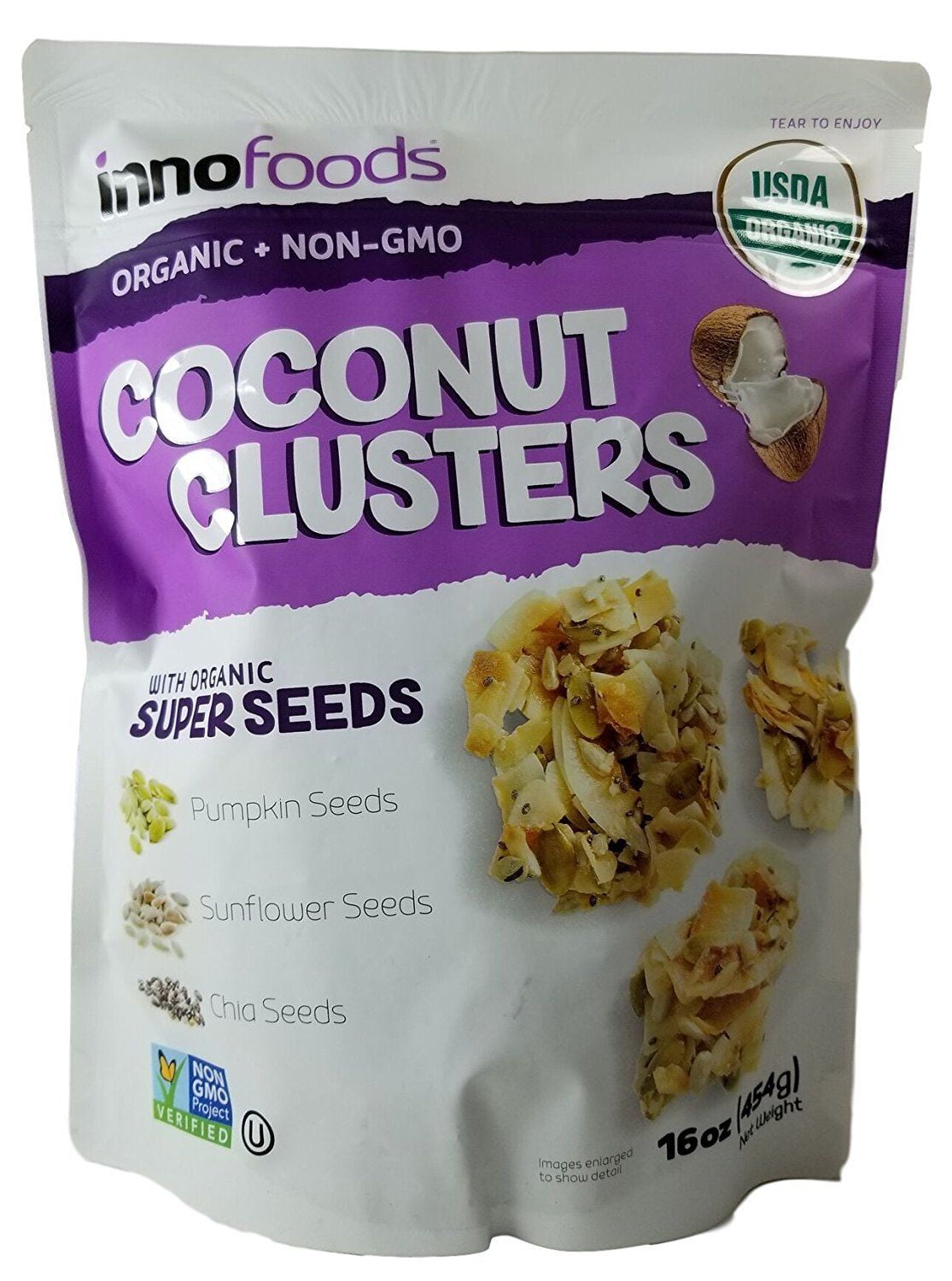  Creative Snacks Naturally Wholesome and Delicious Organic  Coconut Snacks with Chia, Sunflower and Pumpkin Seeds,3 Pack of Handy 4  Ounce Resealable Bags : Grocery & Gourmet Food