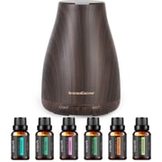 InnoGear 100ml Essential Oil Diffuser with 6 Oils, Ultrasonic Aromatherapy Diffuser Humidifier Vaporizer Aroma Cool Mist Humidifier Gift Set