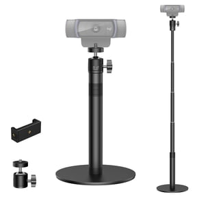 InnoGear 31" Webcam Stand with Phone Holder Telescopic Web Cam Mount Vlogging Stick for Logitech Webcam C920 C615 C920x C922 C930e C920S C960 BRIO 4K NexiGo N60 and Others