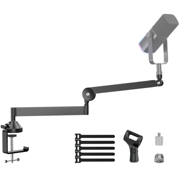 InnoGear Foldable Desk Low Profile Mic Arm 360 Rotatable Microphone Boom Arm Stand for Live Streaming, Gaming, Podcasting, Radio