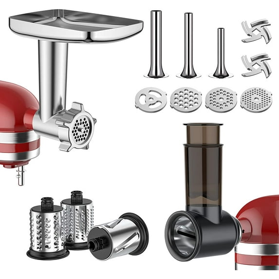 InnoMoon Meat Grinder Slicer Shredder Attachment for KitchenAid Stand Mixer Attachments New