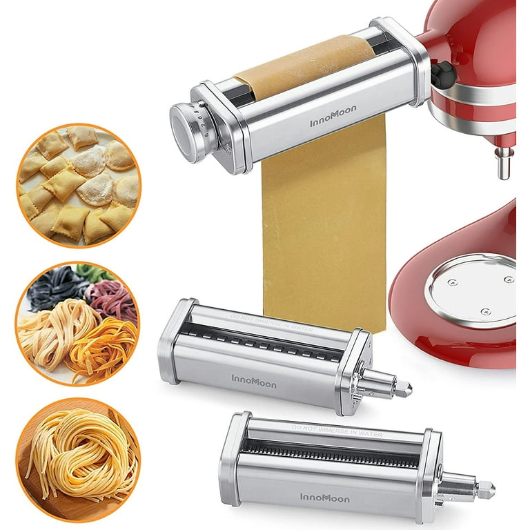 InnoMoon Pasta Maker Attachment for KitchenAid Mixer 3 in 1 Set