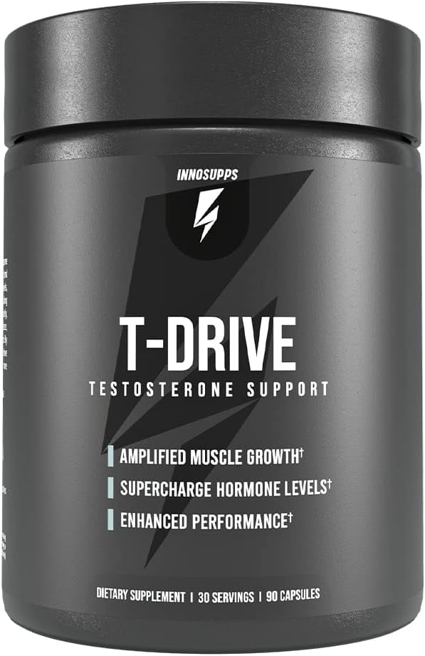 InnoSupps TDrive Testosterone Booster, Muscle Growth, KSM66